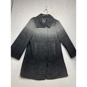 Trina Turk Womens Ombre Wool Blend Midi Coat  4 Classic Modern MCM Chic